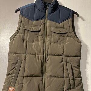 Kimes Ranch Olive Puffer Vest